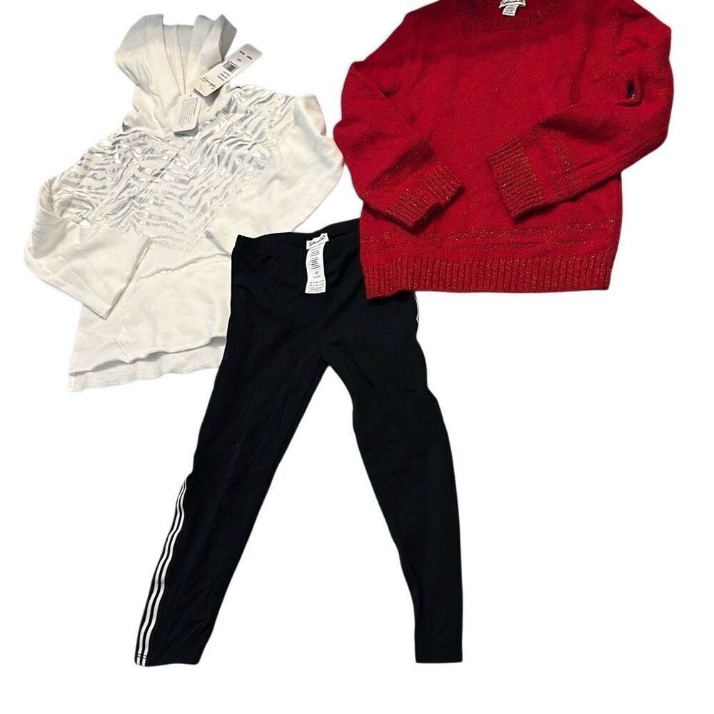Splendid girls 4t bundle sweater leggings white red black